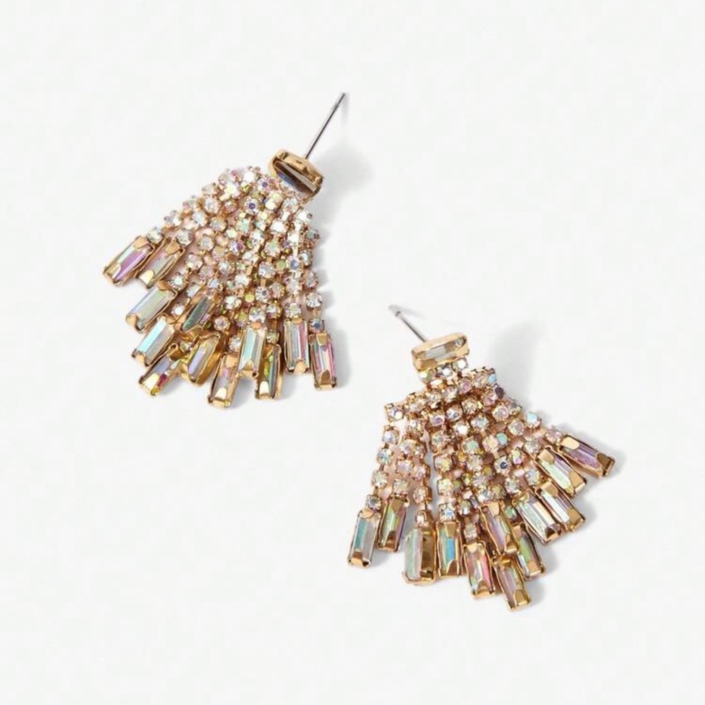 💎 Rhinestone Tassel Earrings 💎 - Picture 2 of 5